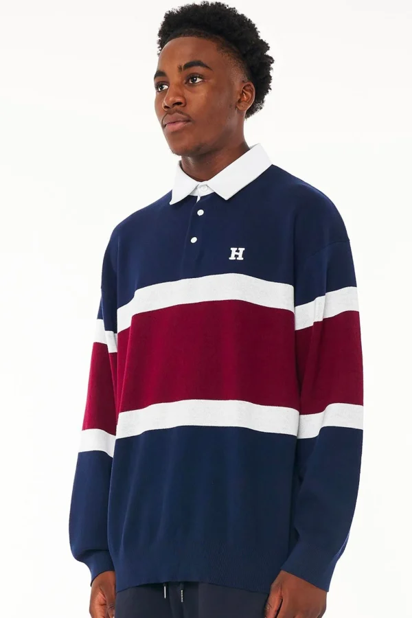 Sweaters & Knitwear-HUFFER 3 BALLER GRAND RUGBY - NAVY