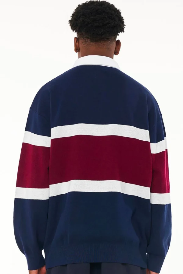 Sweaters & Knitwear-HUFFER 3 BALLER GRAND RUGBY - NAVY