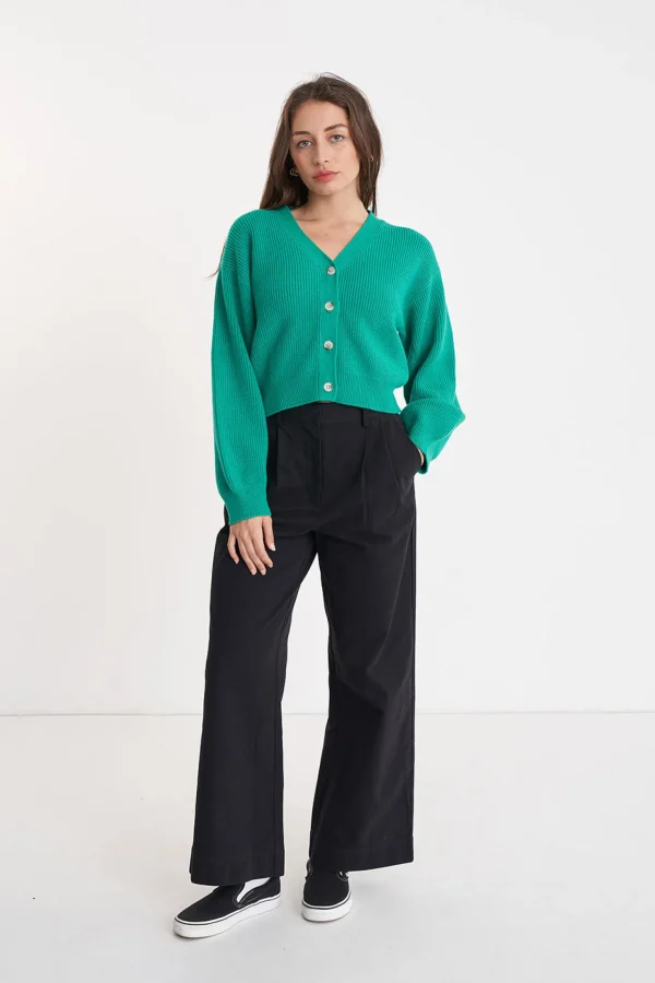 Sweaters & Knitwear-HUFFER BELLA KNIT CARDIGAN CLOVER