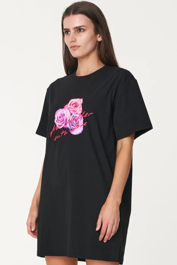 Dresses-HUFFER BELLA TEE DRESS ROSE LOVE
