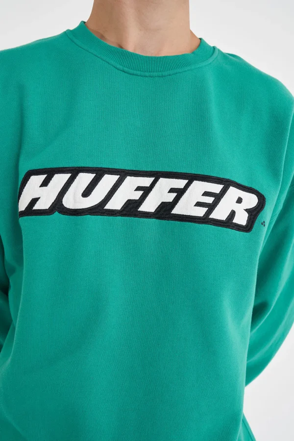 Sweaters & Knitwear-HUFFER BLOCK CREW 350 SLANTED CLOVER