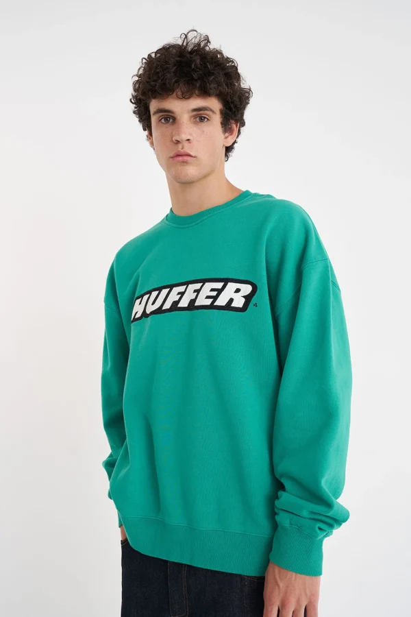 Sweaters & Knitwear-HUFFER BLOCK CREW 350 SLANTED CLOVER