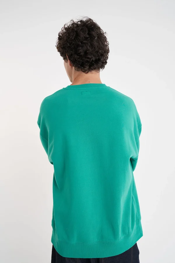 Sweaters & Knitwear-HUFFER BLOCK CREW 350 SLANTED CLOVER