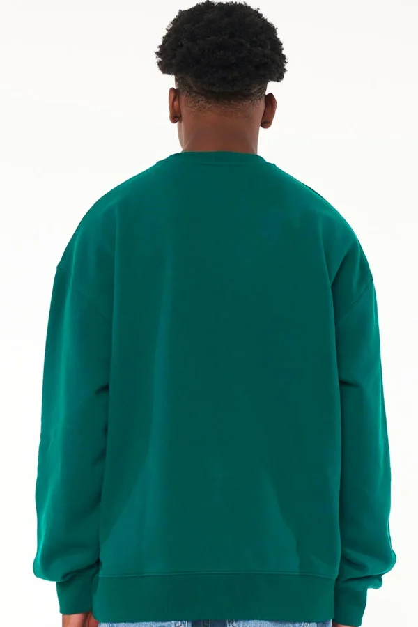 Sweaters & Knitwear-HUFFER BLOCK CREW 350/CHAMP - VERDANT