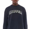 Sweaters & Knitwear-HUFFER BLOCK CREW 350/DEUCE - NAVY