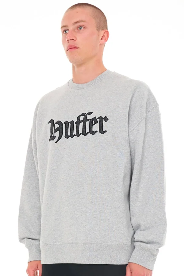 Sweaters & Knitwear-HUFFER BLOCK CREW 450/ROYAL GREY MARLE