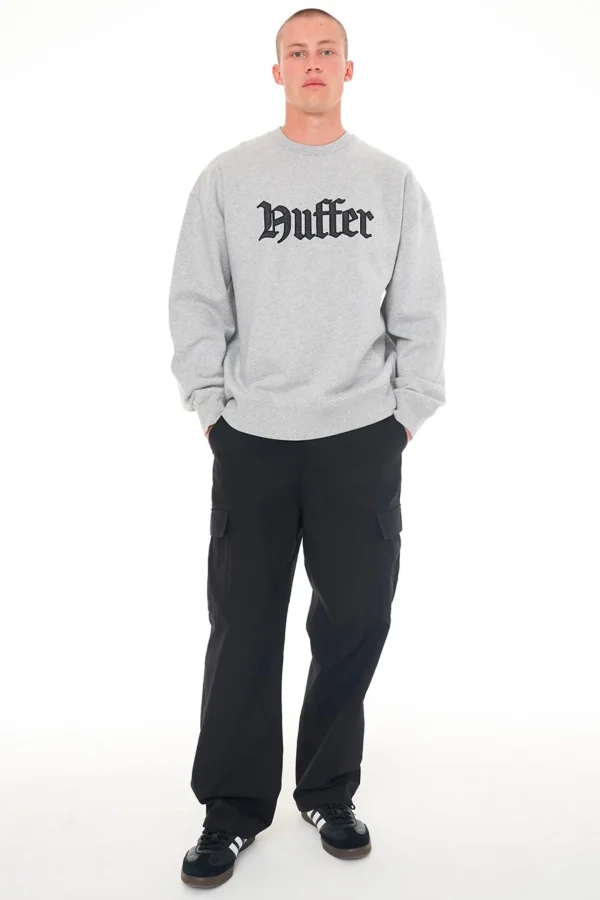 Sweaters & Knitwear-HUFFER BLOCK CREW 450/ROYAL GREY MARLE