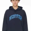 Sweaters & Knitwear-HUFFER BLOCK HOOD 350 POST UP / NAVY
