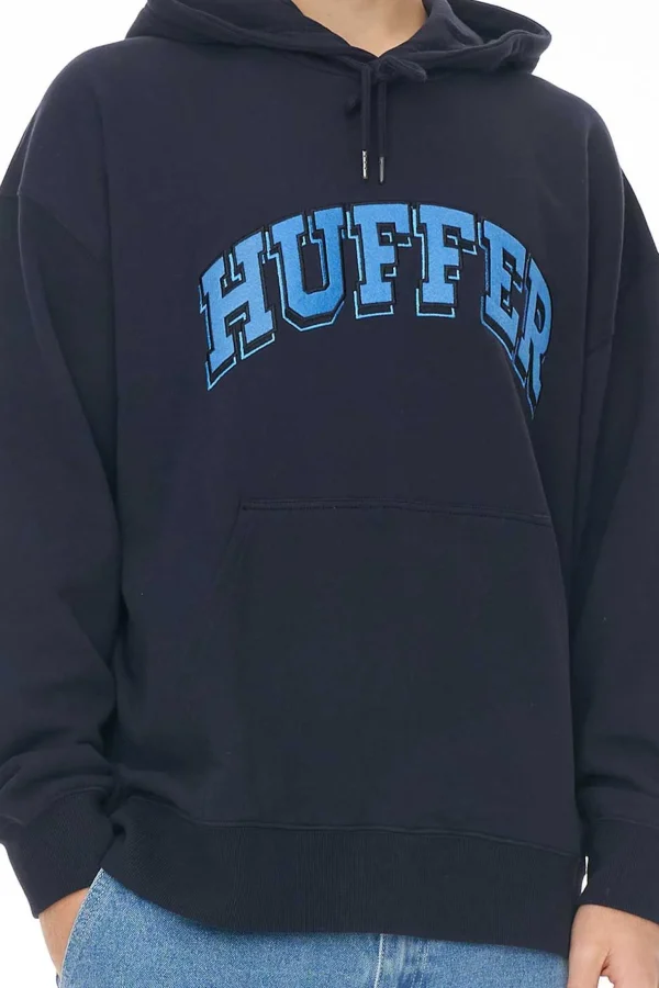 Sweaters & Knitwear-HUFFER BLOCK HOOD 350 POST UP / NAVY