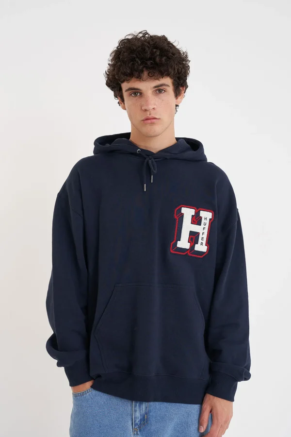 Sweaters & Knitwear-HUFFER BLOCK HOOD 350 REPLAY MIDNIGHT