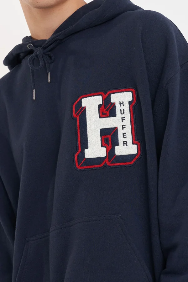Sweaters & Knitwear-HUFFER BLOCK HOOD 350 REPLAY MIDNIGHT