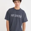 Tees & Tanks-HUFFER BLOCK TEE 220 CASED ASPHALT