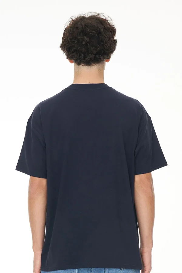 Tees & Tanks-HUFFER BLOCK TEE 220 POST UP / NAVY