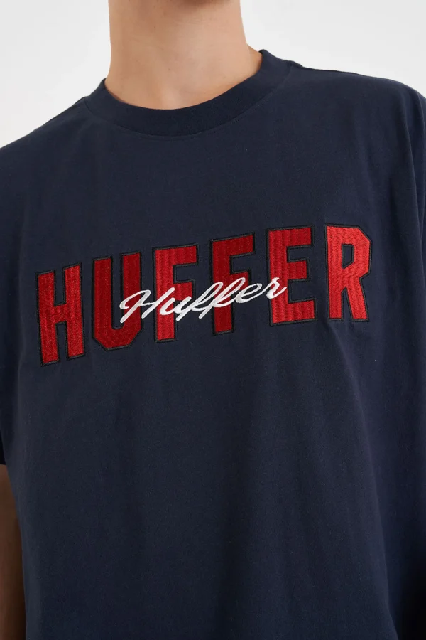 Tees & Tanks-HUFFER BLOCK TEE 220 TIEBREAKER MIDNIGHT