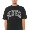 Tees & Tanks-HUFFER BOX TEE 220 LINED OUT WASHED BLACK
