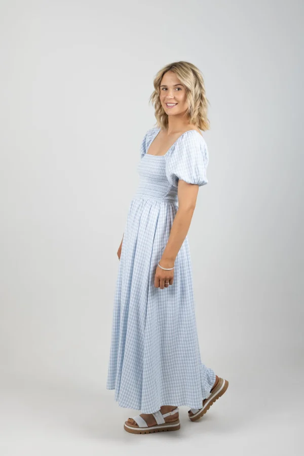 Dresses-HUFFER CELINE LOVER MIDI DRESS BLUE/WHITE