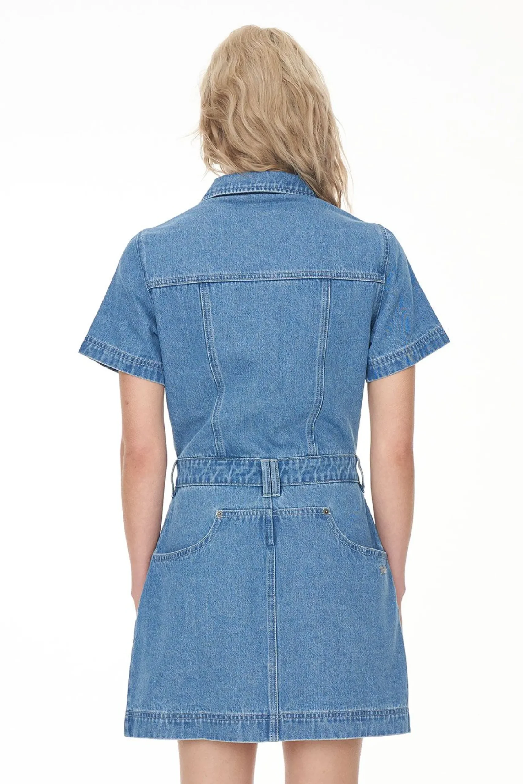 huffer_denim_rider_mini_d_1.webp Dresses-HUFFER DENIM RIDER MINI DRESS BLUE WASH