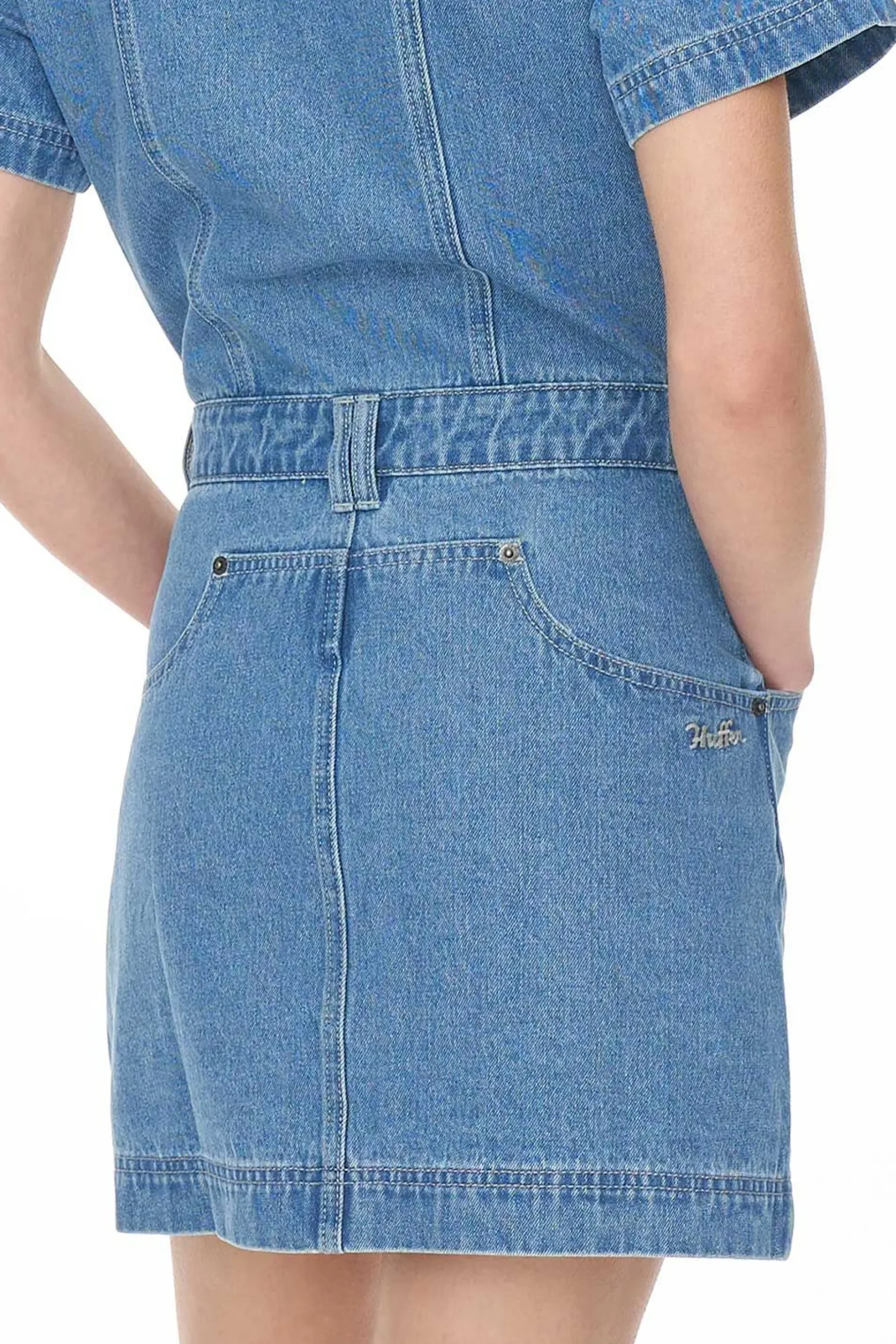 huffer_denim_rider_mini_d_4.webp Dresses-HUFFER DENIM RIDER MINI DRESS BLUE WASH