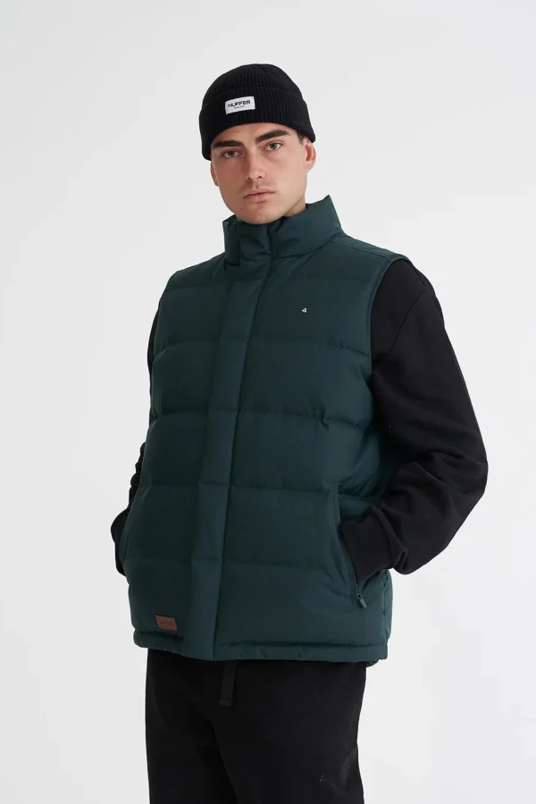 Coats & Jackets-HUFFER DOWN MENS CLASSIC DOWN VEST HRGBNE FOREST