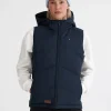 Coats & Jackets-HUFFER DOWN WMNS CLASSIC DOWN VEST HRGBONE NAVY