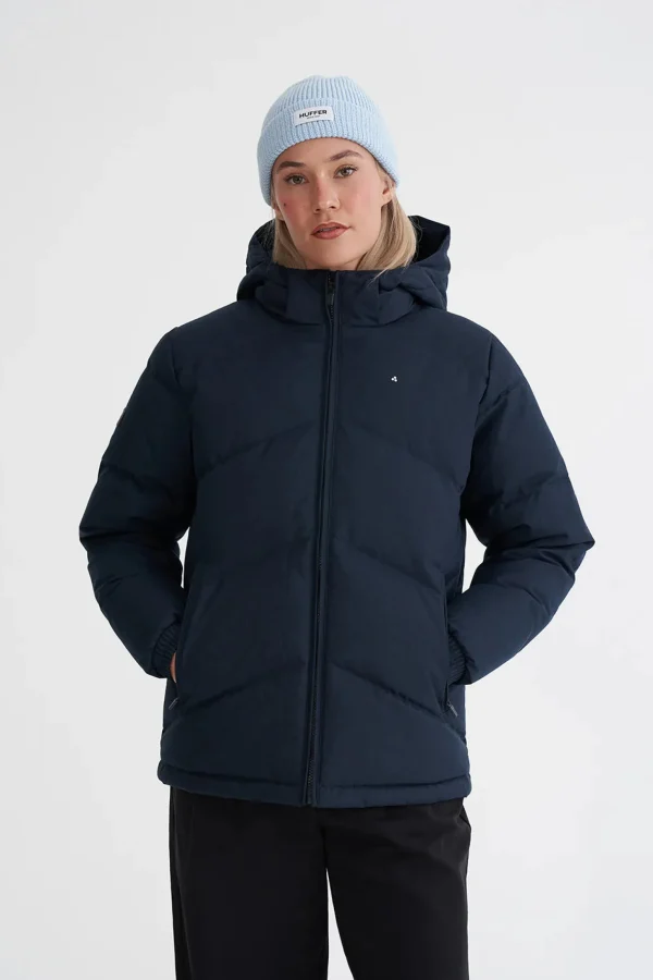 Coats & Jackets-HUFFER DOWN WMNS CLASSIC DOWN JKT HRGBONE NAVY