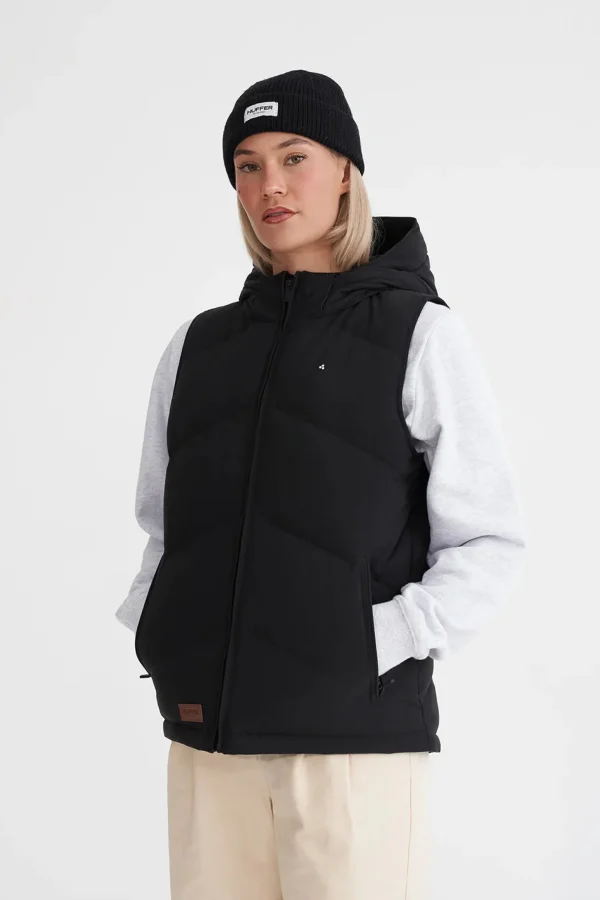 Coats & Jackets-HUFFER DOWN WMNS CLASSIC DOWN VEST BLACK