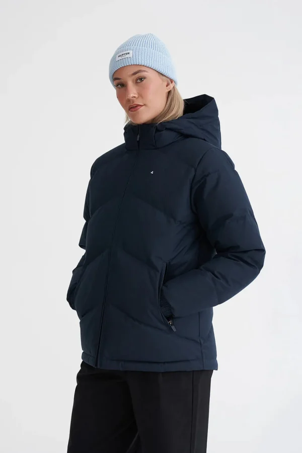 Coats & Jackets-HUFFER DOWN WMNS CLASSIC DOWN JKT HRGBONE NAVY