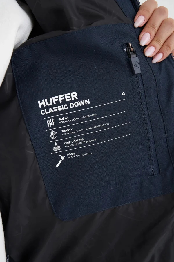 Coats & Jackets-HUFFER DOWN WMNS CLASSIC DOWN JKT HRGBONE NAVY
