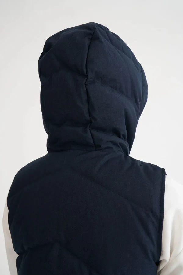 Coats & Jackets-HUFFER DOWN WMNS CLASSIC DOWN VEST HRGBONE NAVY