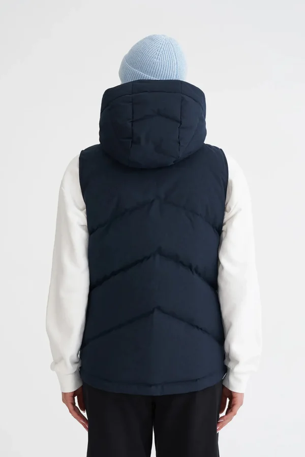 Coats & Jackets-HUFFER DOWN WMNS CLASSIC DOWN VEST HRGBONE NAVY