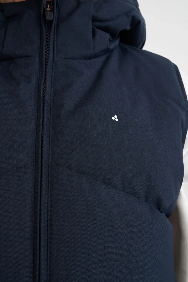 Coats & Jackets-HUFFER DOWN WMNS CLASSIC DOWN VEST HRGBONE NAVY