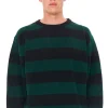 Sweaters & Knitwear-HUFFER FLEET KNIT CREW BLACK/JUNIPER