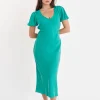 Dresses-HUFFER GABI MIDI DRESS CLOVER