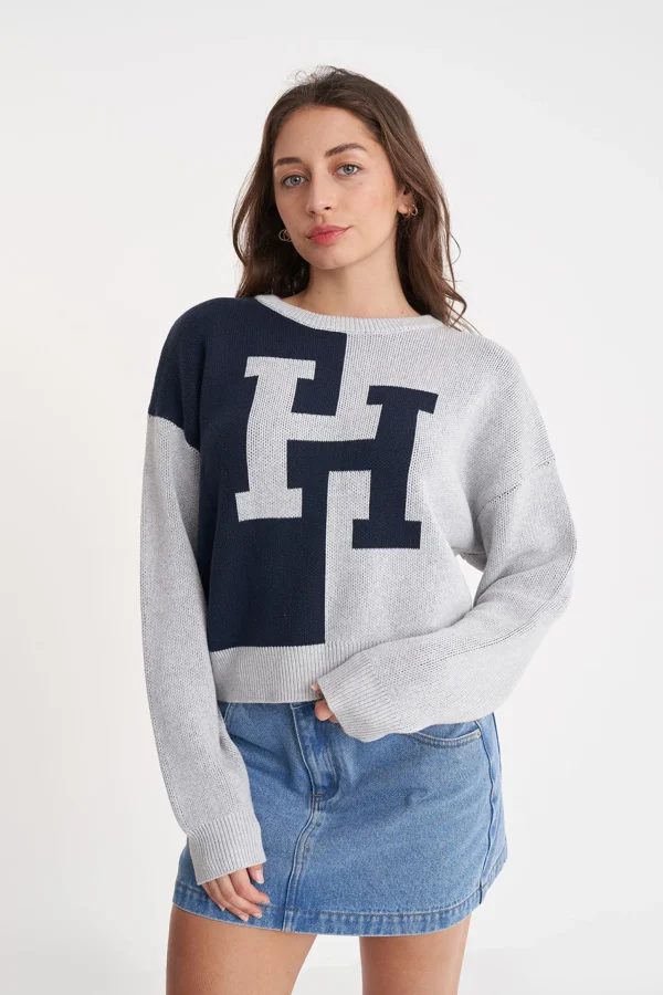 Sweaters & Knitwear-HUFFER H-LOCK RUSH CREW NAVY SILVERMARLE