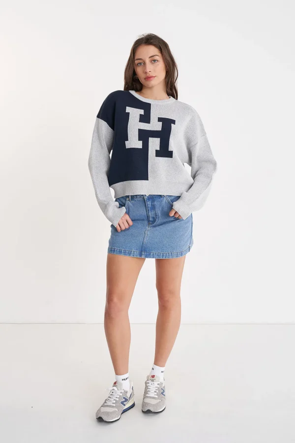 Sweaters & Knitwear-HUFFER H-LOCK RUSH CREW NAVY SILVERMARLE
