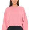 Sweaters & Knitwear-HUFFER HORIZON CROP KNIT - DEEP PINK