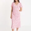 Dresses-HUFFER LA ROSA CLEO MIDI DRESS BLUSH FLORAL