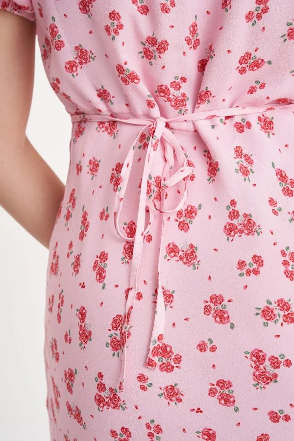 Dresses-HUFFER LA ROSA CLEO MIDI DRESS BLUSH FLORAL