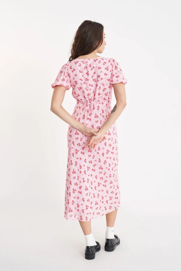 Dresses-HUFFER LA ROSA CLEO MIDI DRESS BLUSH FLORAL