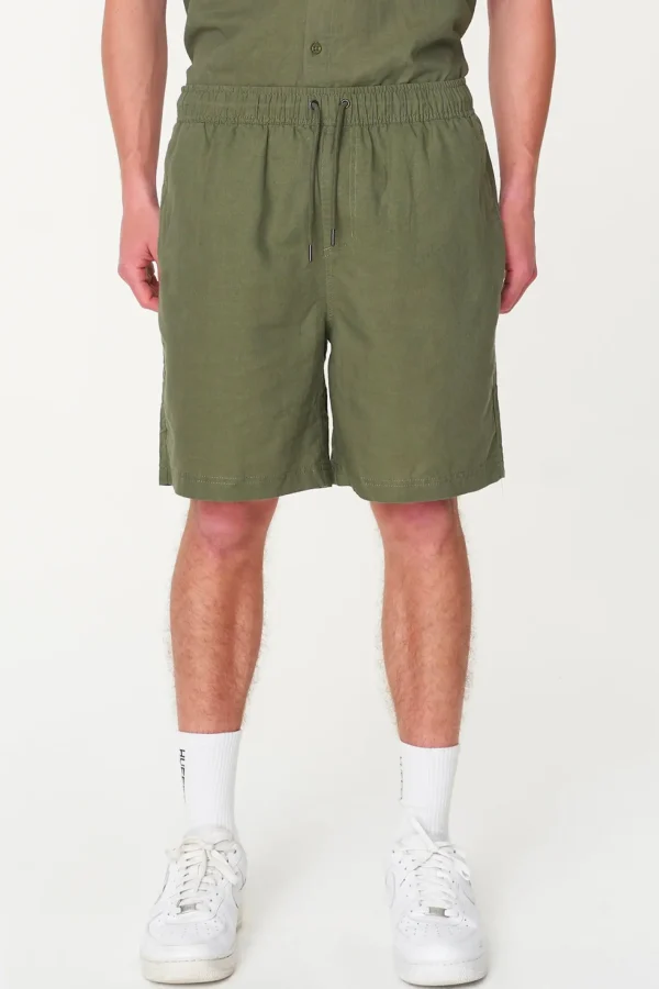 Shorts-HUFFER LIN-IN RELAX SHORT KHAKI