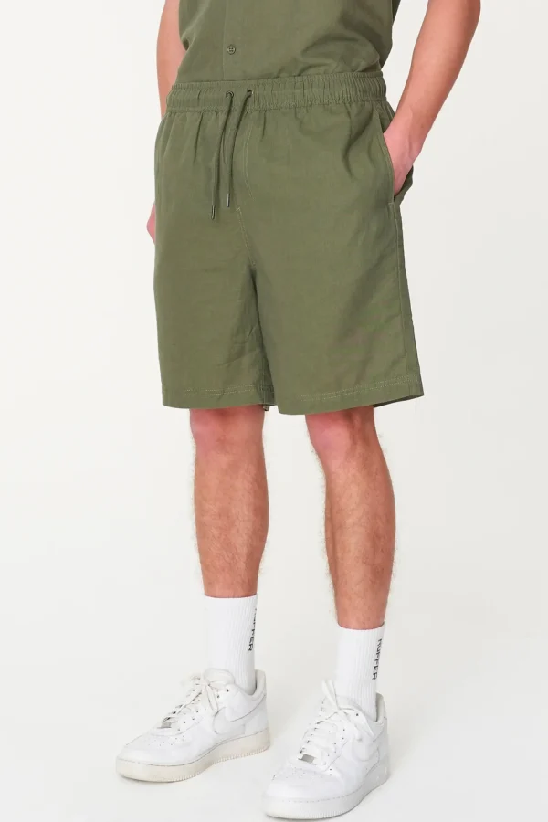 Shorts-HUFFER LIN-IN RELAX SHORT KHAKI