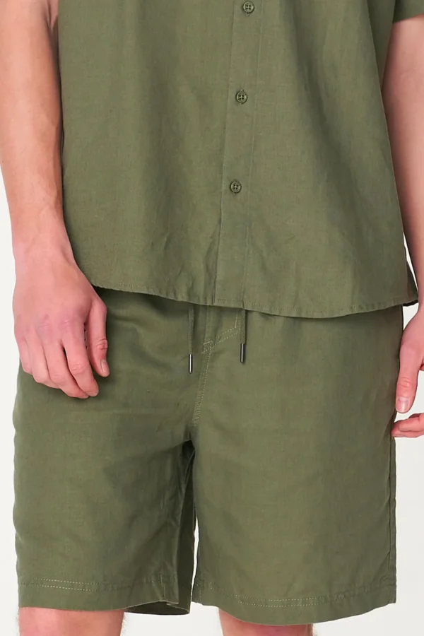 Shorts-HUFFER LIN-IN RELAX SHORT KHAKI