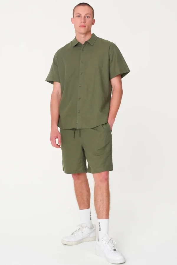 Shorts-HUFFER LIN-IN RELAX SHORT KHAKI
