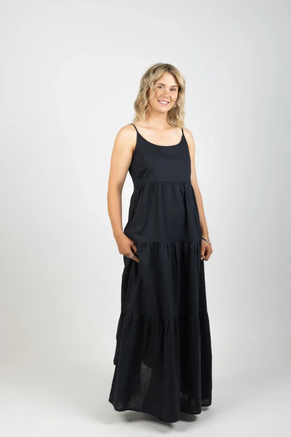 Dresses-HUFFER LIN-IN RESORT DRESS BLACK