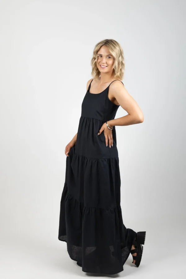 Dresses-HUFFER LIN-IN RESORT DRESS BLACK