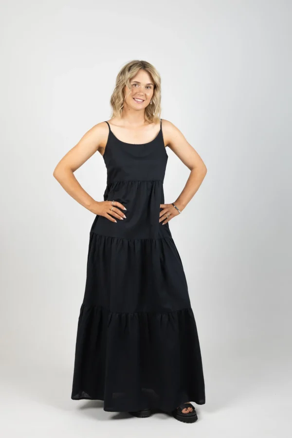Dresses-HUFFER LIN-IN RESORT DRESS BLACK