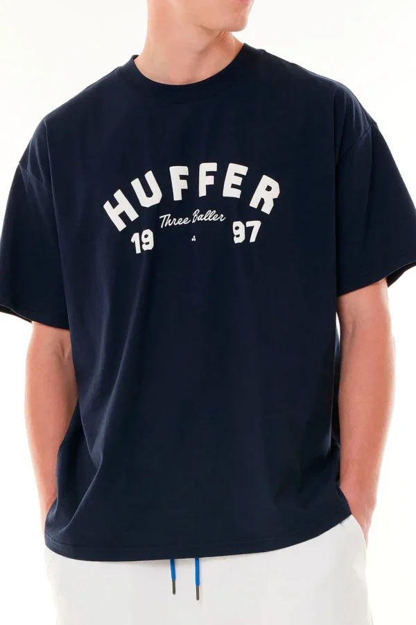 Tees & Tanks-HUFFER MENS BOX FREE TEE/3B - MIDNIGHT