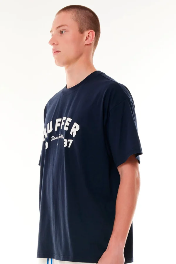 Tees & Tanks-HUFFER MENS BOX FREE TEE/3B - MIDNIGHT