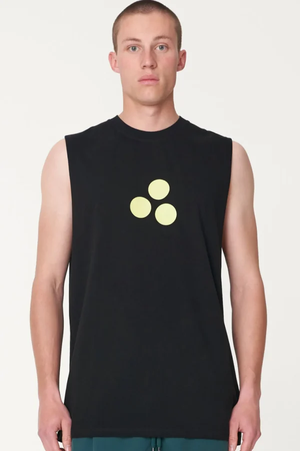Tees & Tanks-HUFFER MENS HFR TANK/OG 3 BALL - BLACK