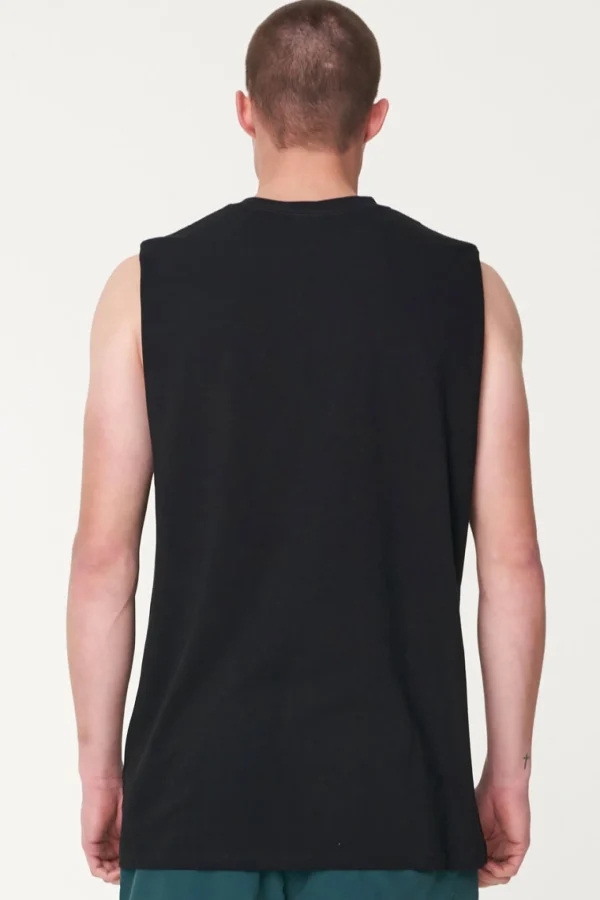 Tees & Tanks-HUFFER MENS HFR TANK/OG 3 BALL - BLACK